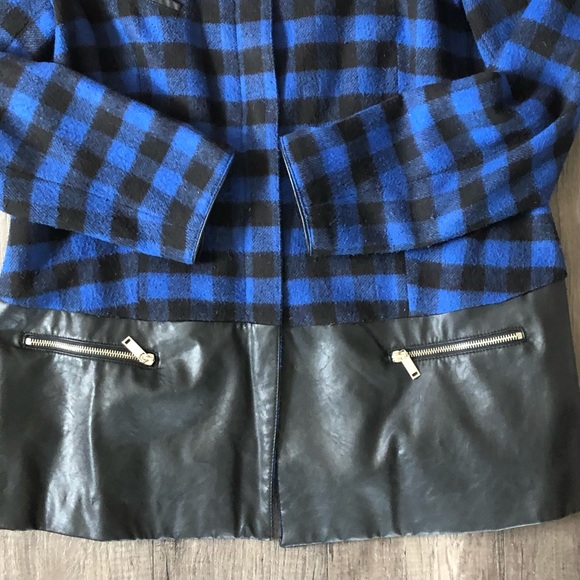 ZARA - Wool/Faux leather mid length jacket - Picture 3 of 4